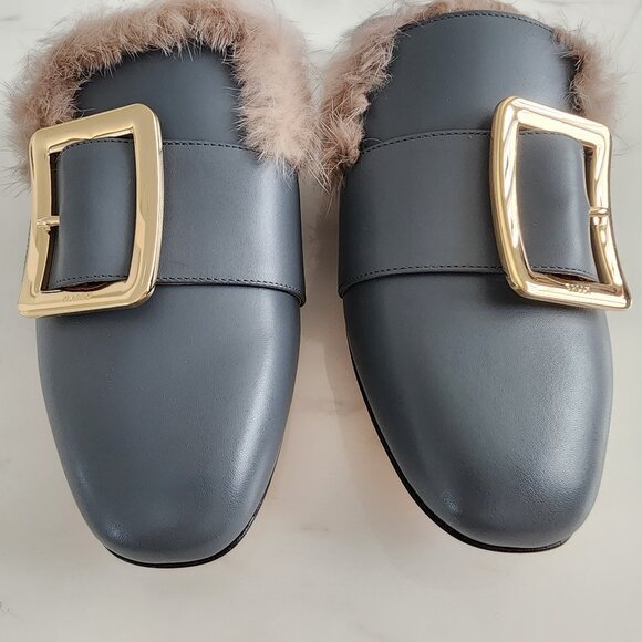 Bally Women’s Janesse Calf Leather Garconne Mule Slippers – Timeless Luxury! - Picture 3 of 9